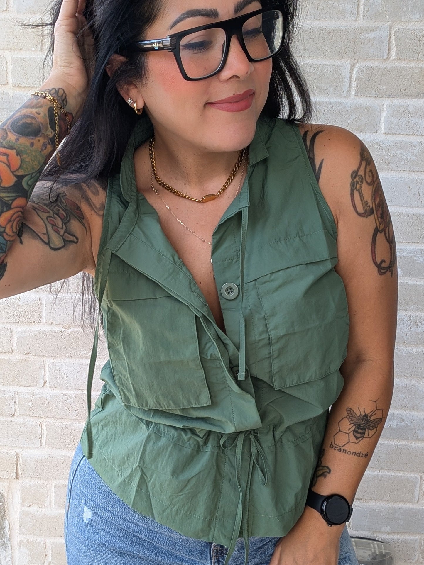 Sleeveless Utility top