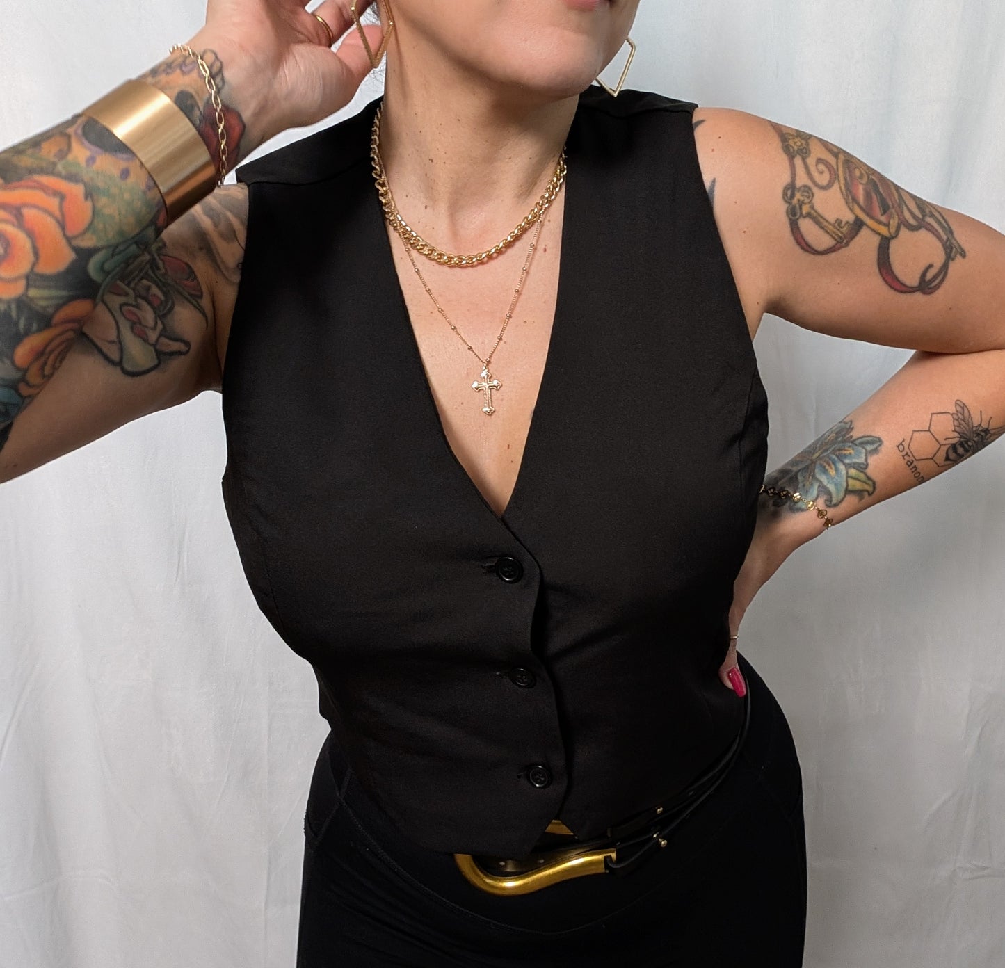 Sleeveless Button up Vest