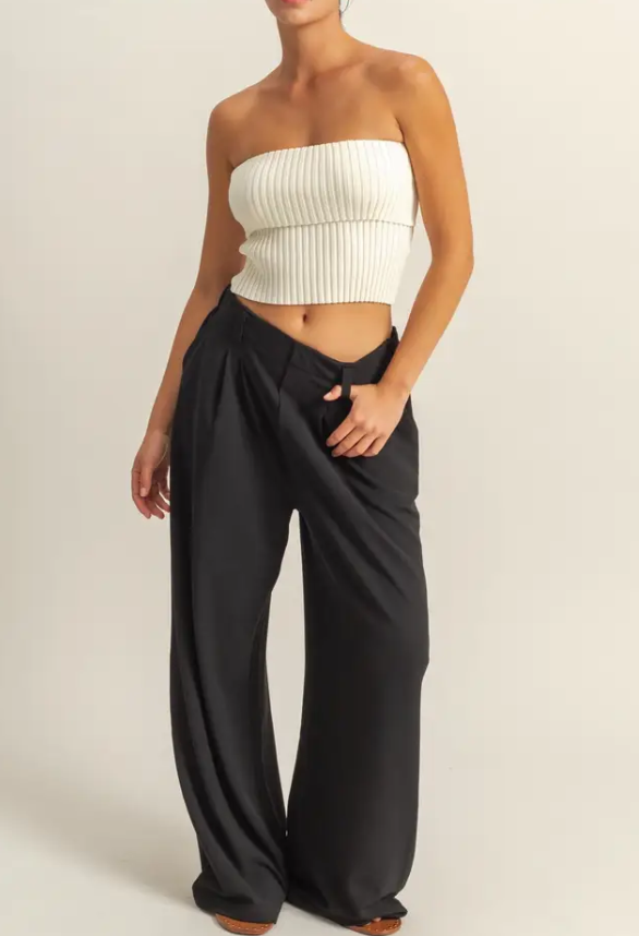 Waffle Wide Leg Pants