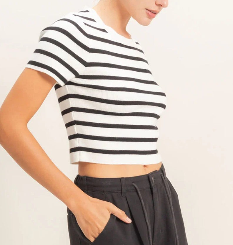 Striped Knit Crewneck