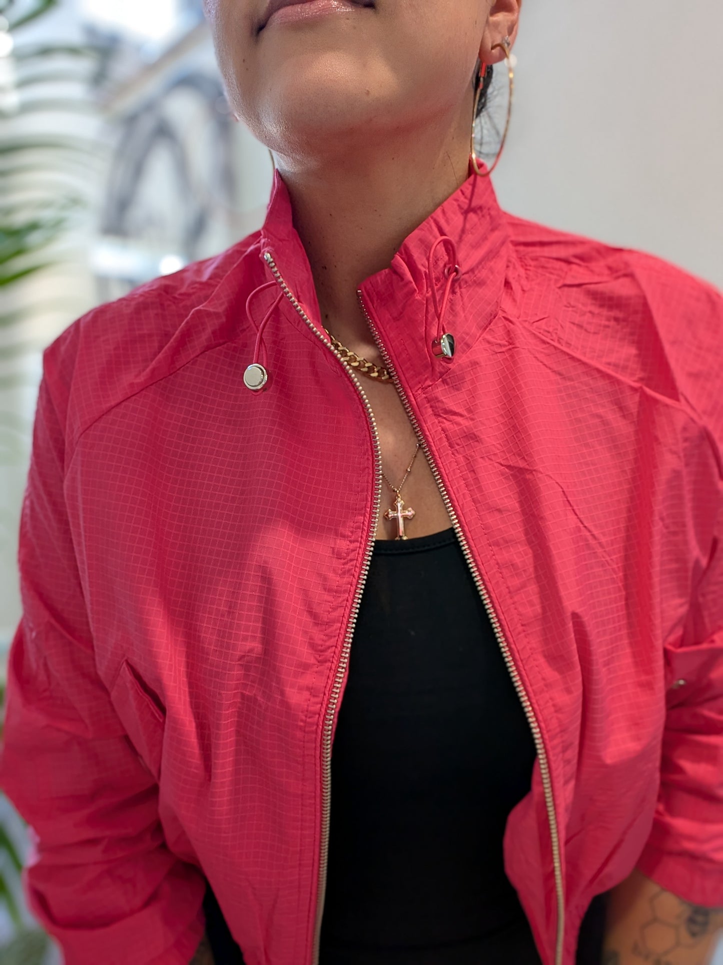 Lightweight Crop Bomber Jacket