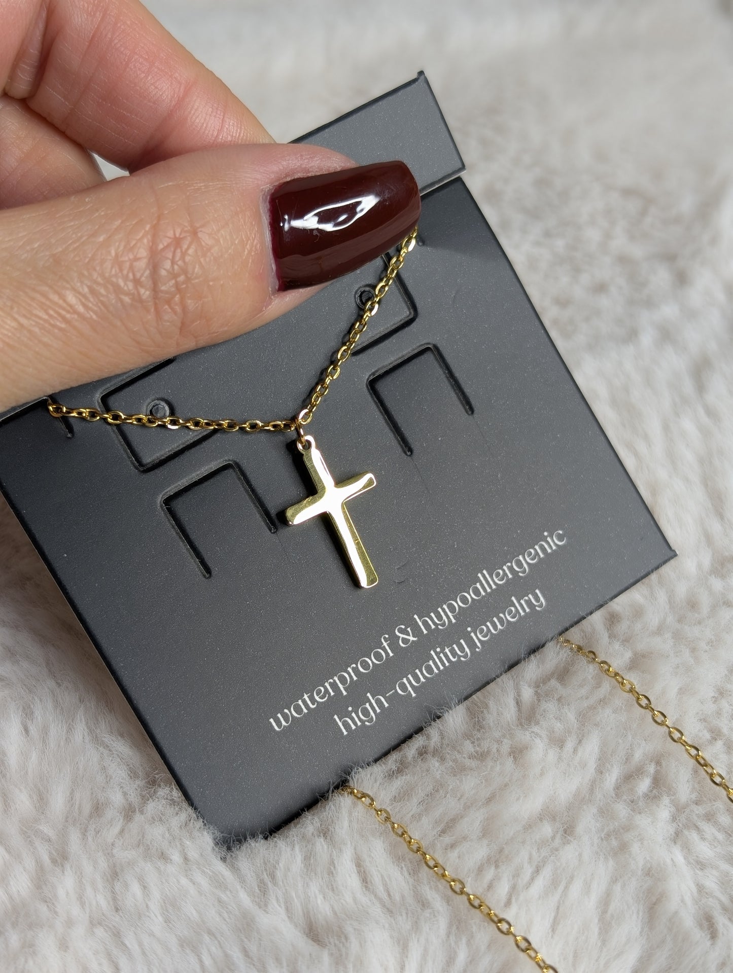 The Shirley Gold Cross Necklace