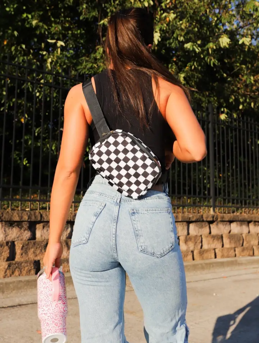Checkered Crossbody Bag