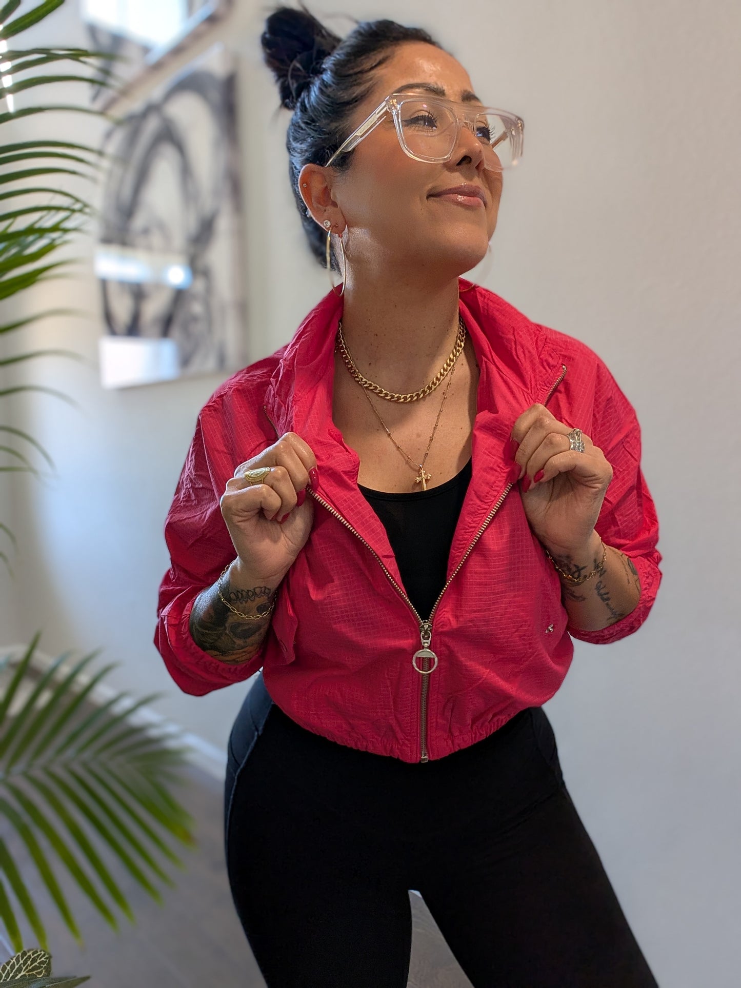 Lightweight Crop Bomber Jacket