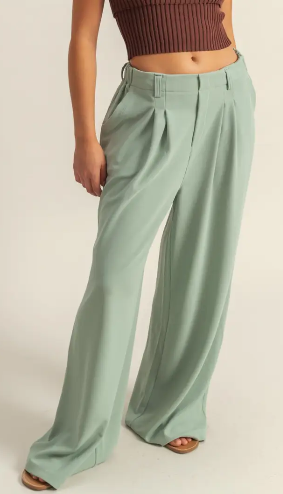 Waffle Wide Leg Pants