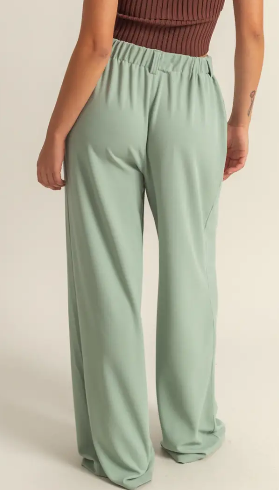 Waffle Wide Leg Pants
