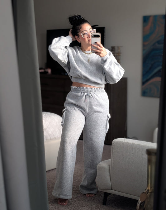 Drawstring Cargo Sweatpants