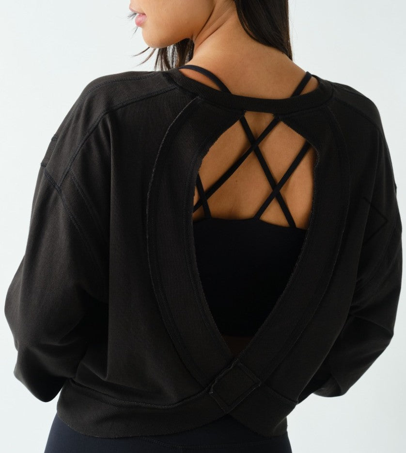Crescent Pima Open Back Top