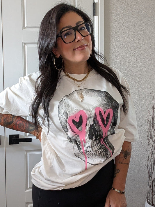 Heart Eyed Skull