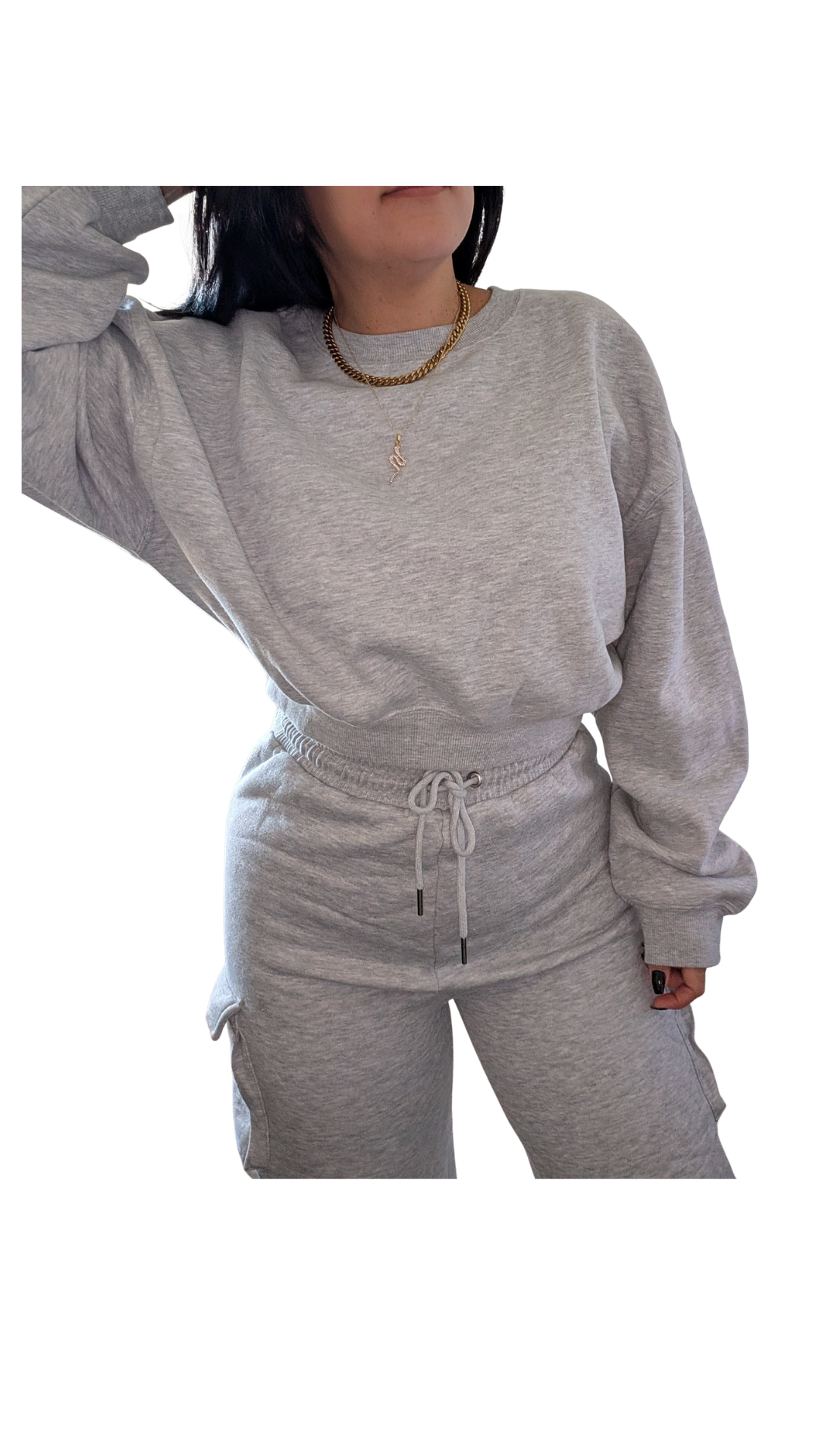Drawstring Cargo Sweatpants