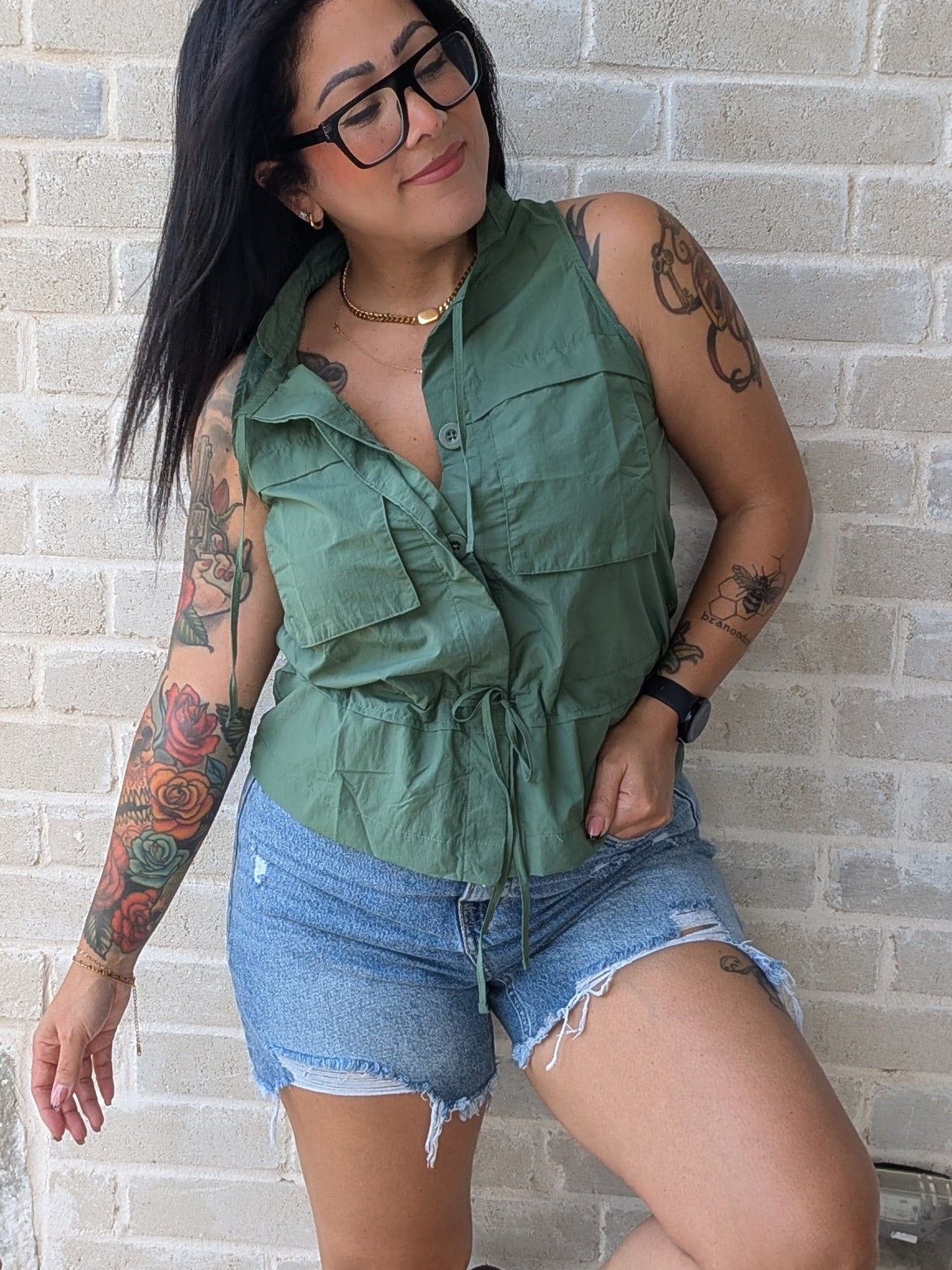 Sleeveless Utility top