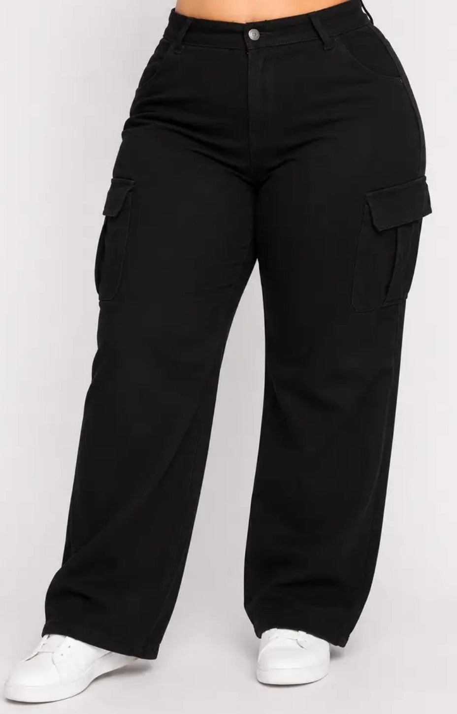 Denim Wide Leg Cargo