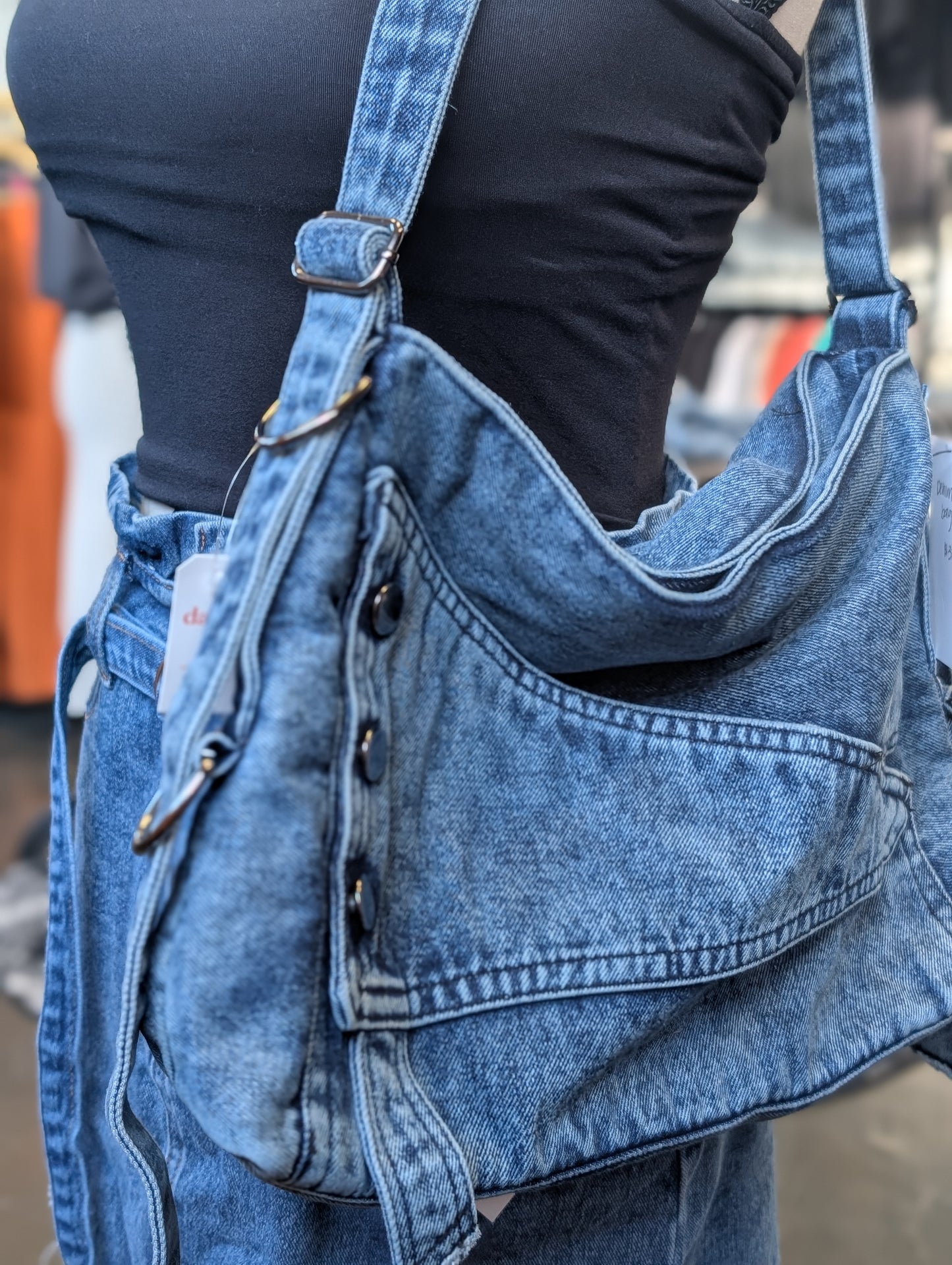 Denim adjustable bag