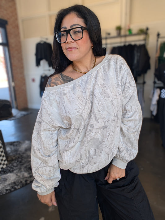 Peekaboo Camo Sweater