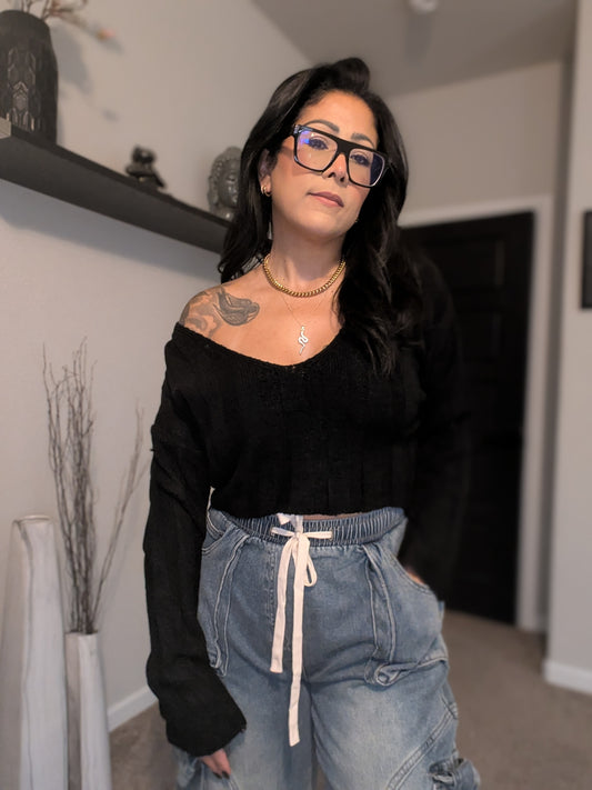 Sweet Fall V-neck sweater