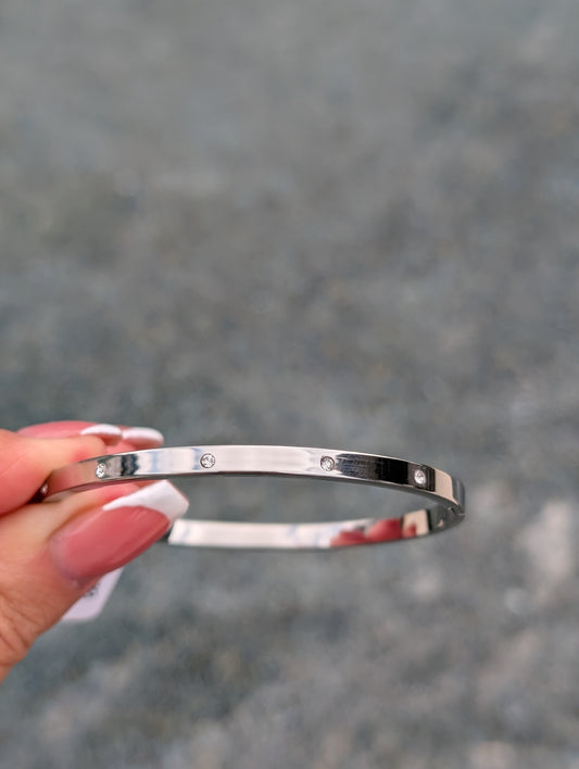 Silver spotted Bangle