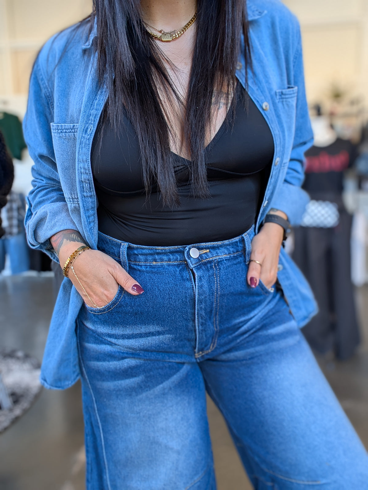Enzyme Wash Barrel Jeans