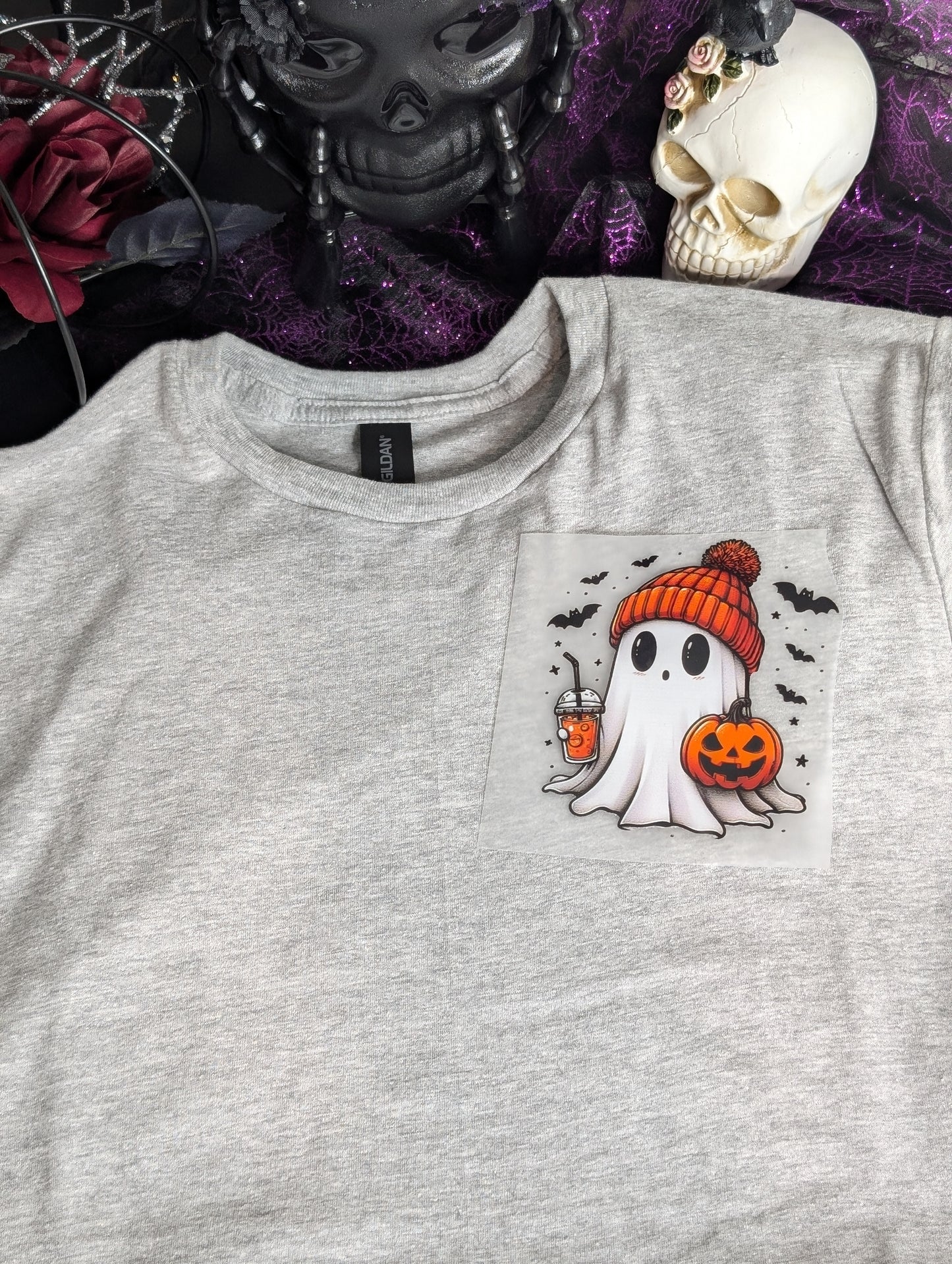 Orange Pocket Pumpkin Ghost