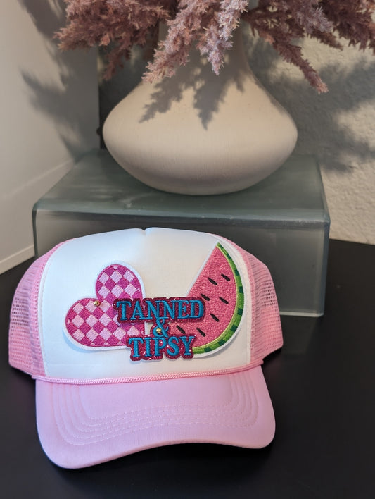 Watermelon Tanned and Tipsy Hat