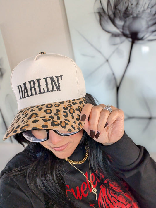 Darlin' 2 toned Embroidered Canvas hat