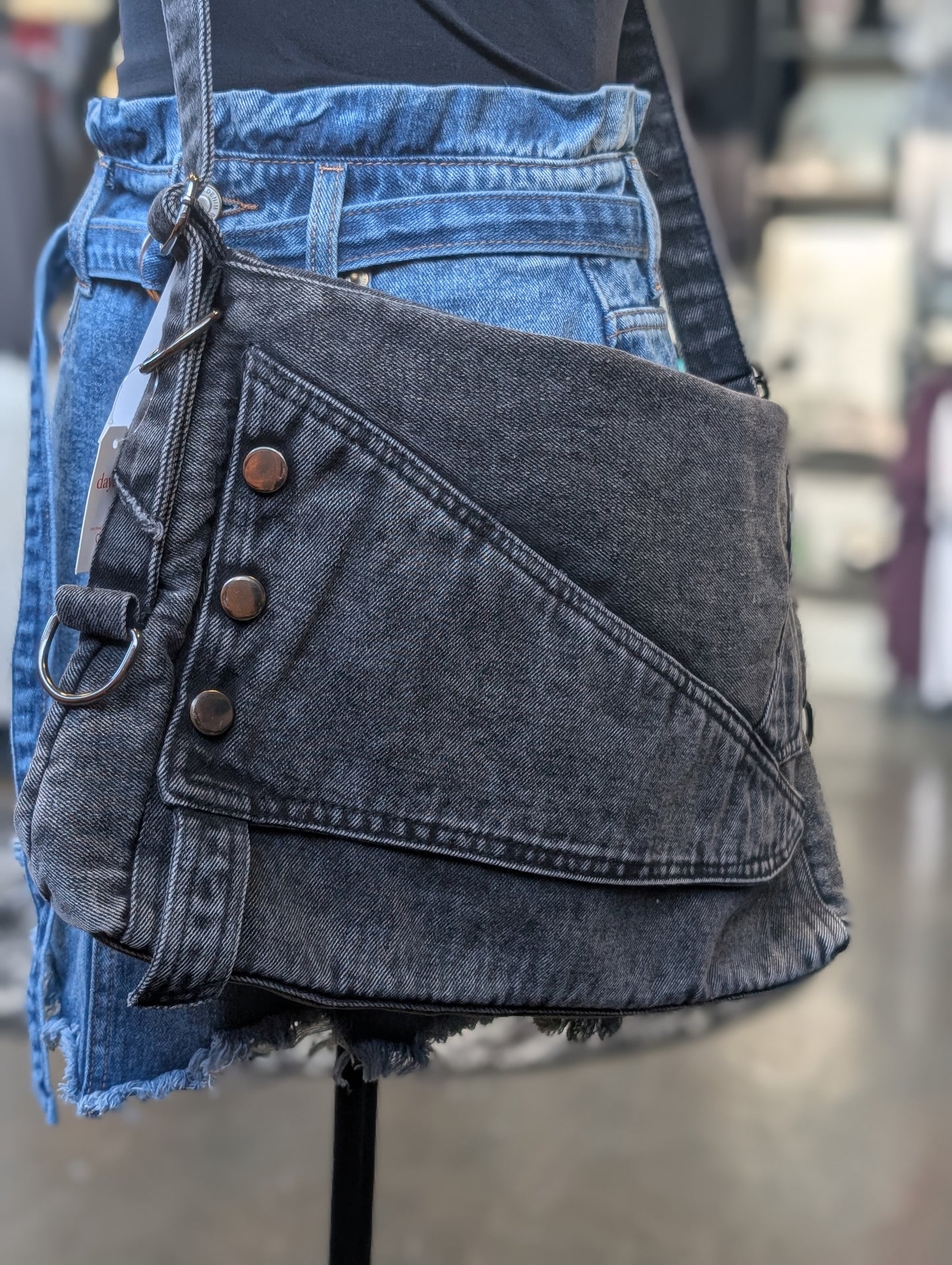 Denim adjustable bag