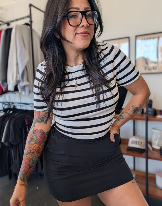 Striped Knit Crewneck