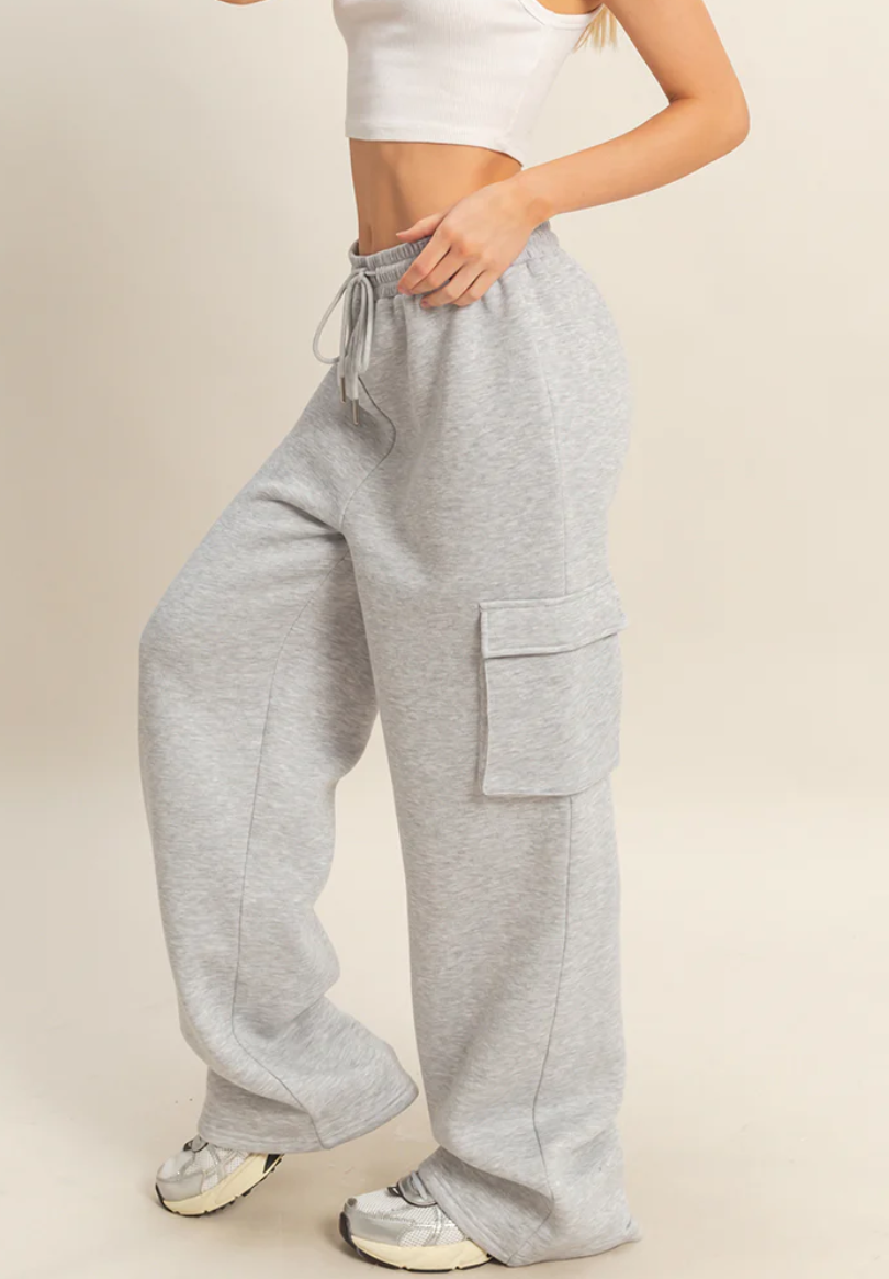 Drawstring Cargo Sweatpants