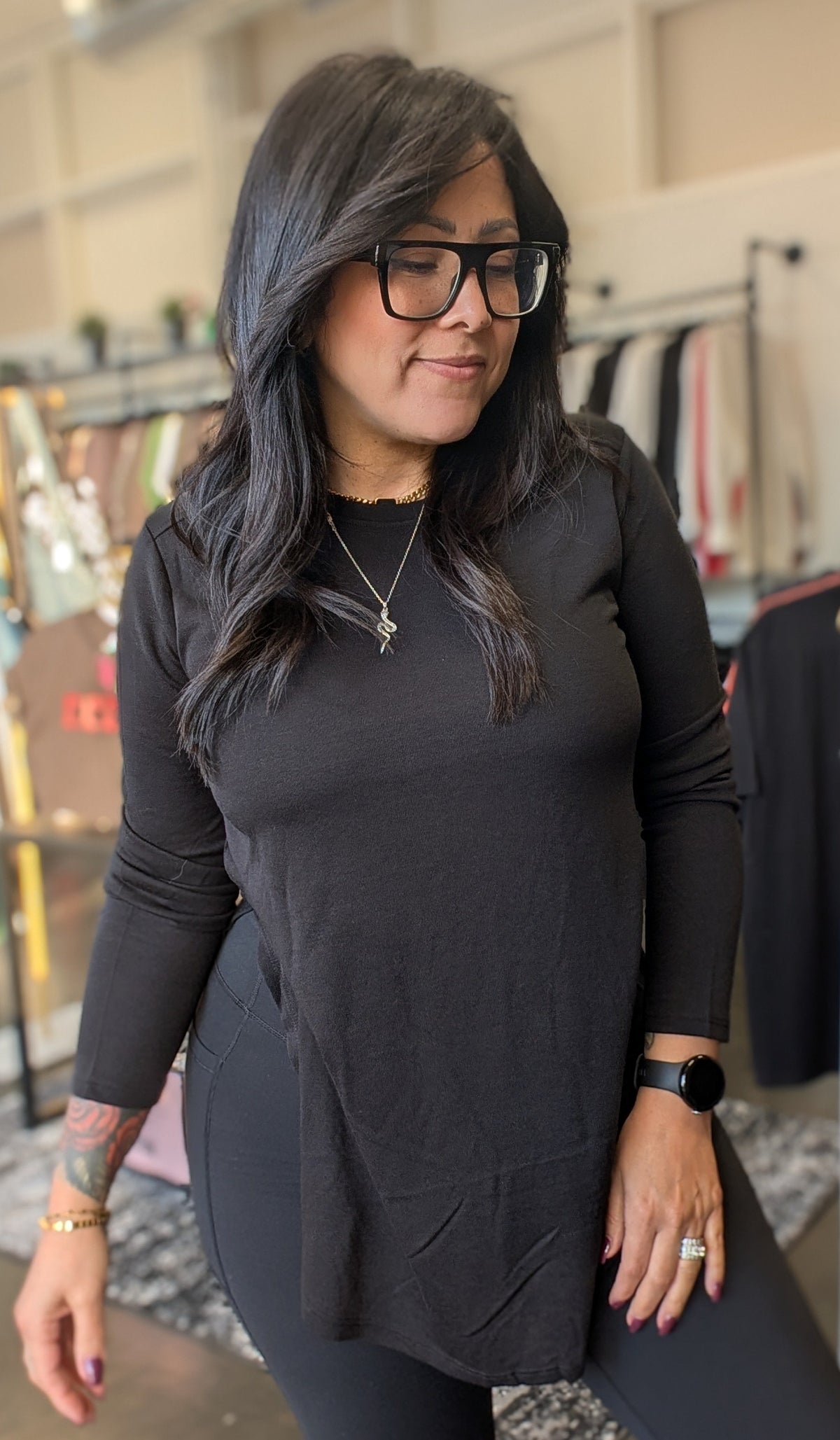 Side Slit Long sleeve top