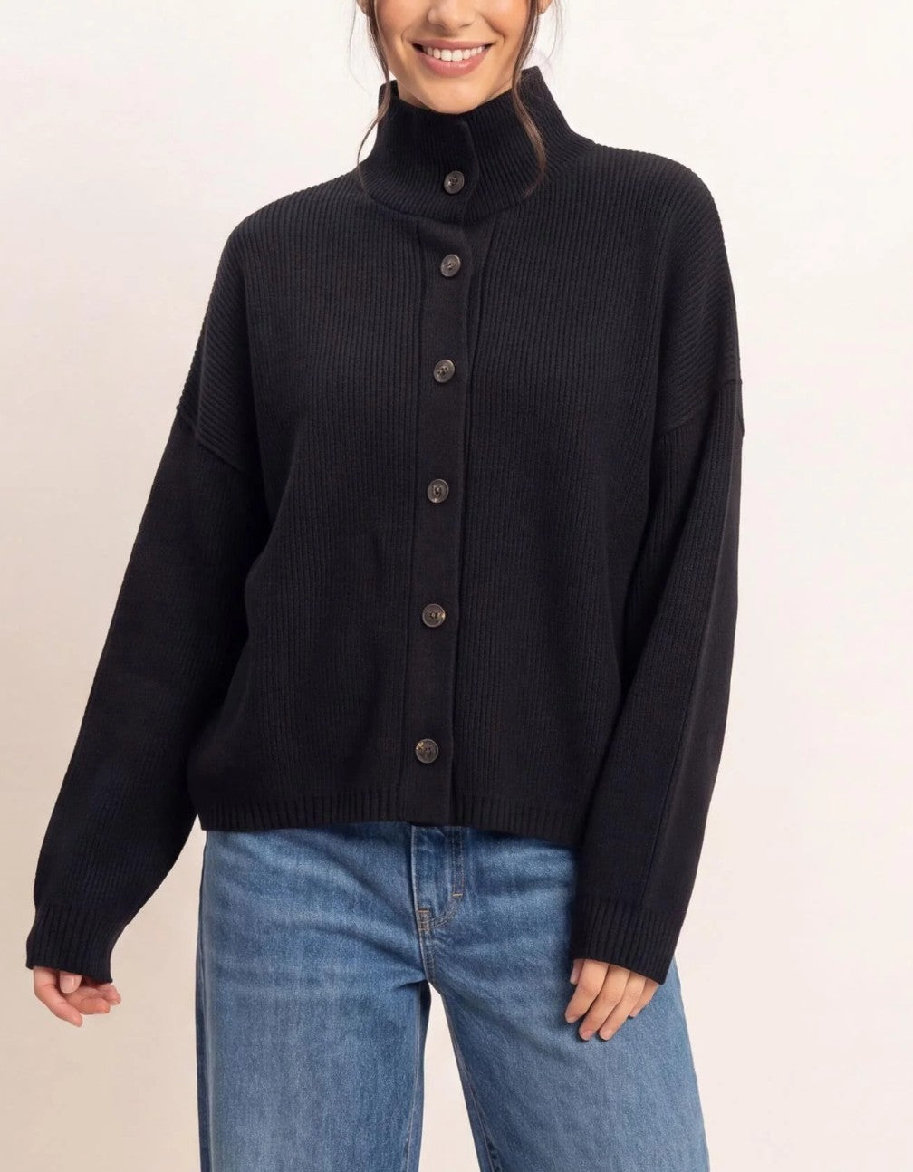 High Neck Oversized Cardi
